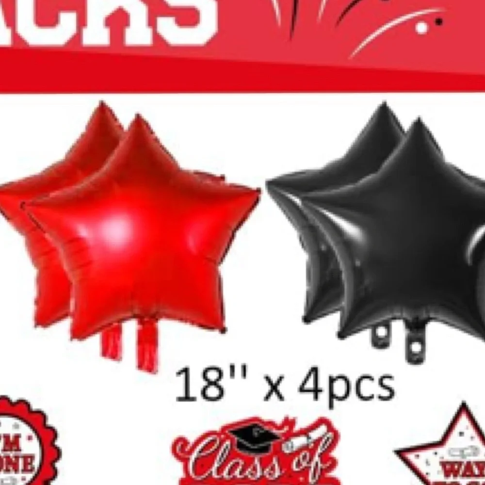 Graduation Party Decoration Set - Red and Black